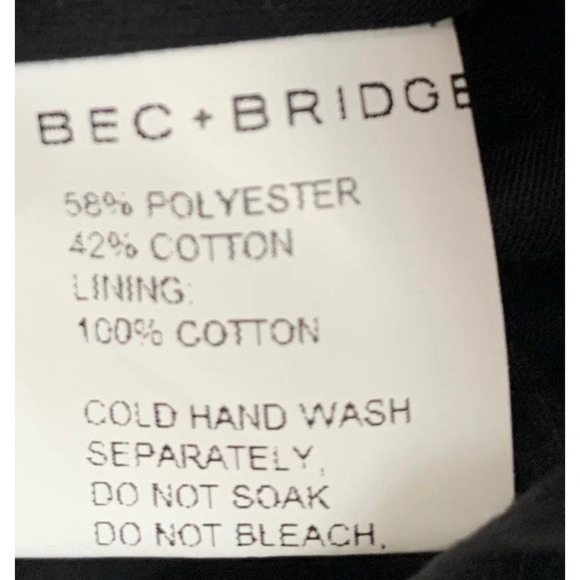 Bec + Bridge Women's Size 4 Black White Zebra Cecile Mini Dress - Picture 6 of 6